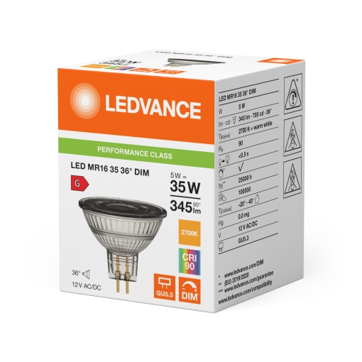 LED MR16 DIM P 5W 927 GU5.3