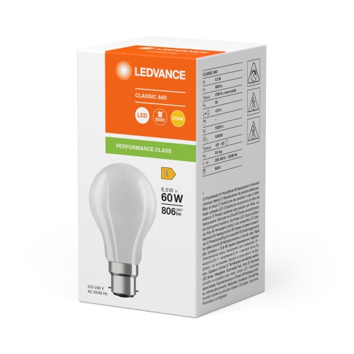 LED CLASSIC A P 6.5W 827 Frosted B22d