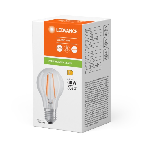 LED CLASSIC A P 6.5W 840 Clear E27