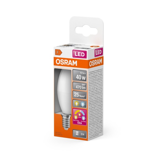 LED Relax, Active and Sleep CLASSIC B 4.9W 827840 Frosted E14 3x click