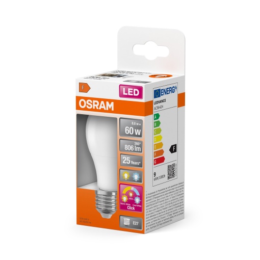 LED Relax, Active and Sleep CLASSIC A 8.8W 827840 Frosted E27 3x click