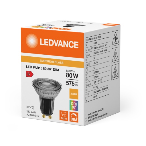 LED PAR16 DIM S 8.3W 927 GU10