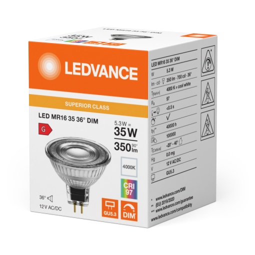 LED MR16 DIM S 5.3W 940 GU5.3