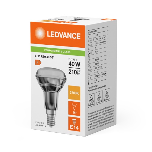 LED R50 P 2.6W 827 E14