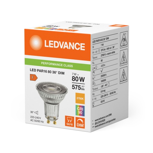 LED PAR16 DIM P 7W 927 GU10