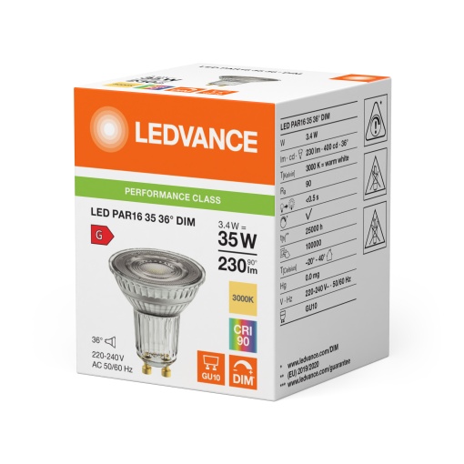 LED PAR16 DIM P 3.4W 930 GU10