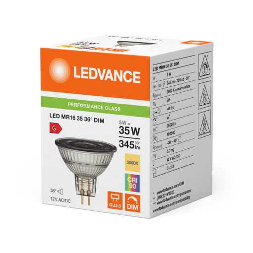 LED MR16 DIM P 5W 930 GU5.3