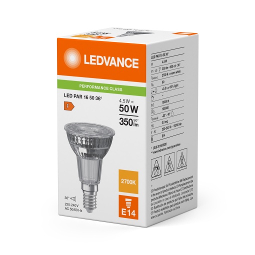 LED PAR16 P 4.5W 827 E14