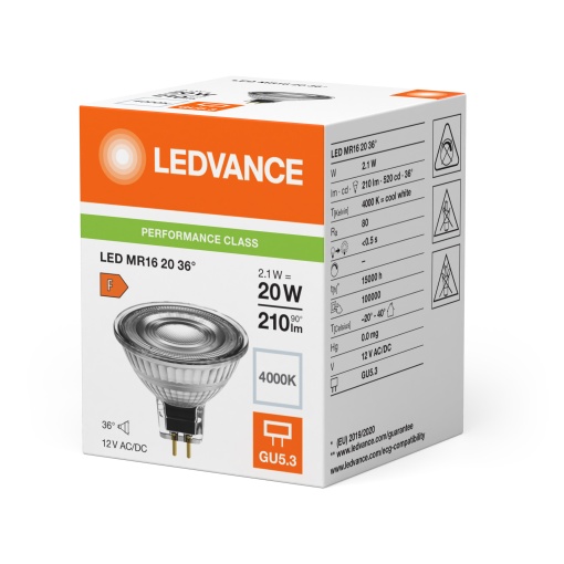 LED MR16 P 2.1W 840 GU5.3