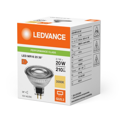 LED MR16 P 2.1W 830 GU5.3