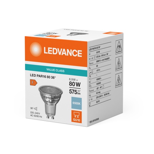 LED PAR16 V 6.9W 865 GU10