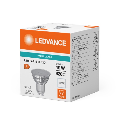 LED PAR16 V 6.9W 840 GU10