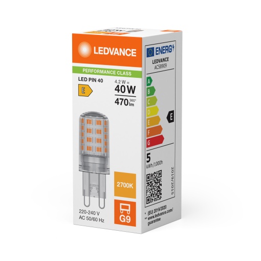LED PIN G9 P 4.2W 827 Clear G9