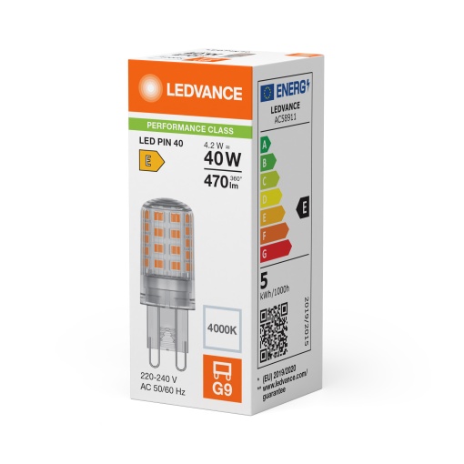 LED PIN G9 P 4.2W 840 Clear G9
