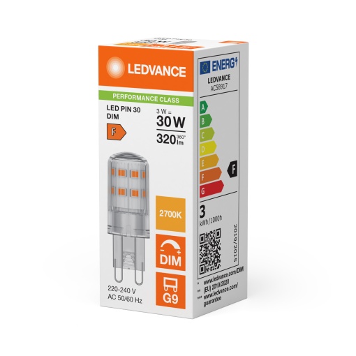 LED PIN G9 DIM P 3W 827 Clear G9
