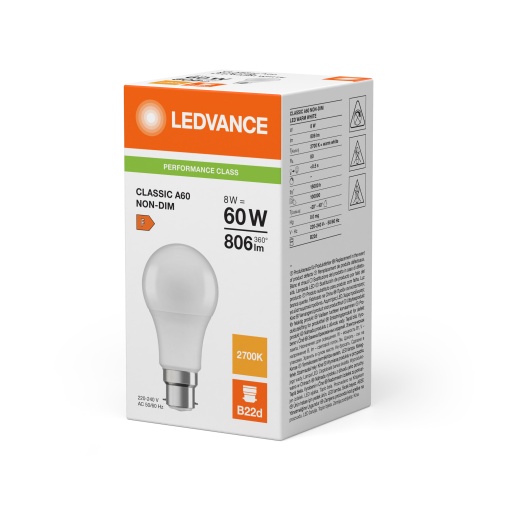 LED CLASSIC A P 8W 827 Frosted B22d