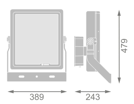 FLOODLIGHT HIGH MAST 500W LUMINAIRE HEAD 500W 740 SYM R12