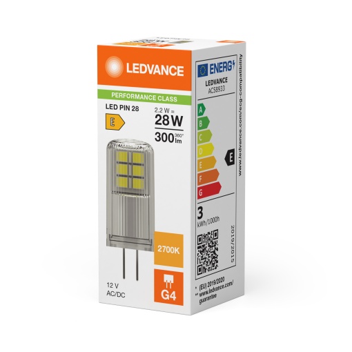 LED PIN 12V P 2.2W 827 Clear G4