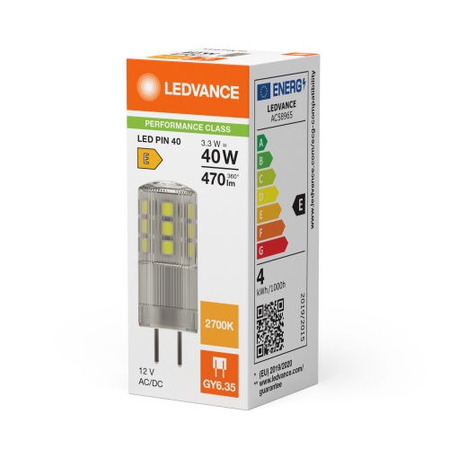 LED PIN 12V P 3.3W 827 Clear GY6.35