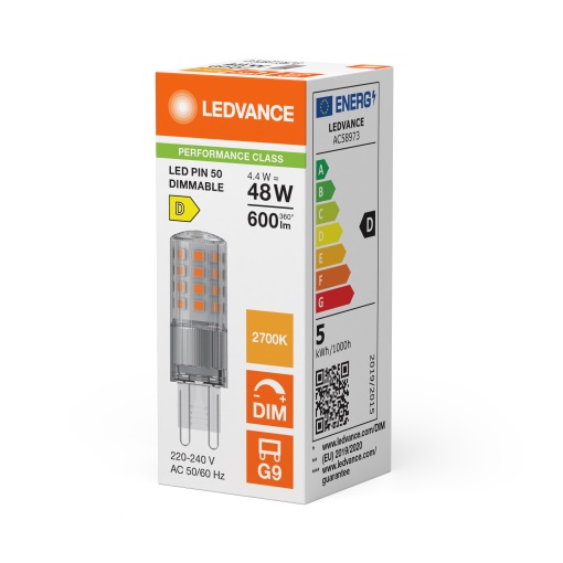 LED PIN G9 DIM P 4.4W 827 Clear G9