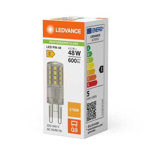 LED PIN G9 P 4.5W 827 Clear G9