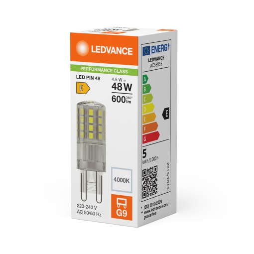 LED PIN G9 P 4.5W 840 Clear G9