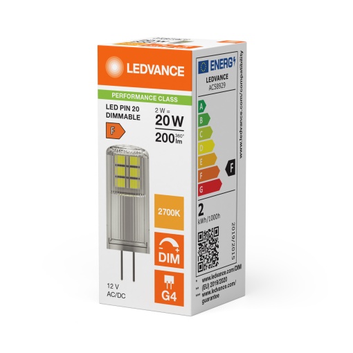 LED PIN 12 V DIM P 2W 827 Clear G4