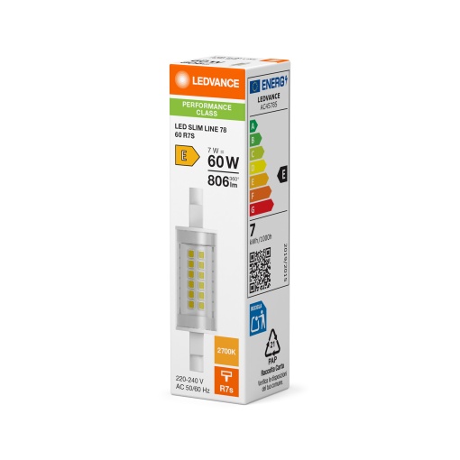 LED SLIM LINE R7s P 7W 827 Clear R7s