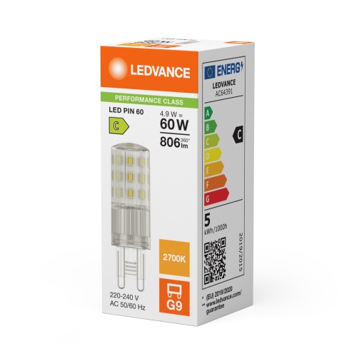 LED PIN G9 P 4.9W 827 Clear G9