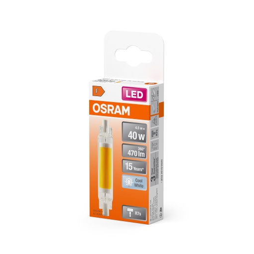 LED SLIM LINE R7S 4.5W 840 Glas R7s