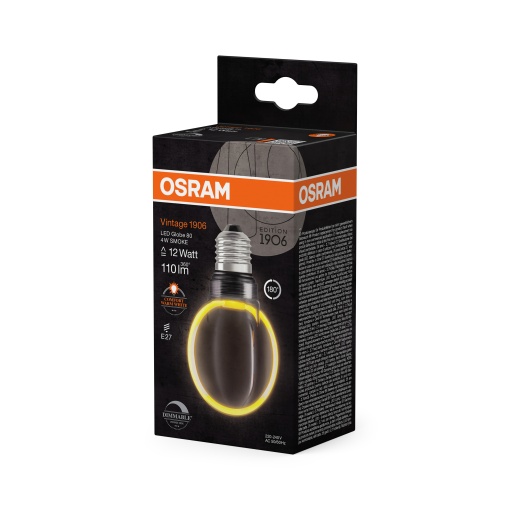 VINTAGE 1906 LED CLASSIC GLOBE O - SHAPE FILAMENT 4W 818 Smoke E27