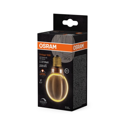 VINTAGE 1906 LED CLASSIC GLOBE O - SHAPE FILAMENT 4W 818 Gold E27
