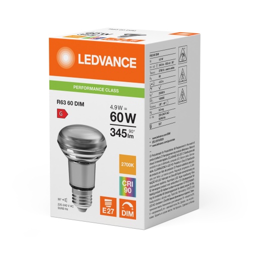 LED R63 DIM P 4.9W 927 E27