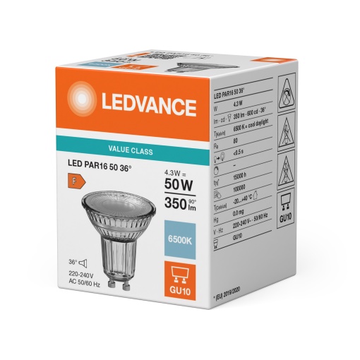 LED PAR16 V 4.3W 865 GU10
