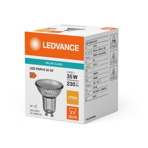LED PAR16 V 2.6W 827 GU10