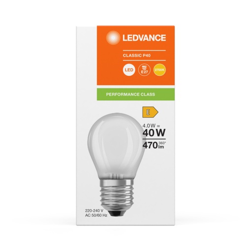 LED CLASSIC P P 4W 827 Frosted E27