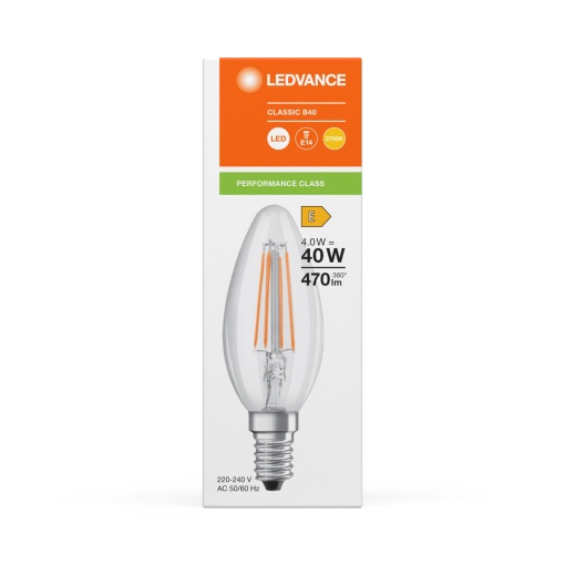 LED CLASSIC B P 4W 827 Clear E14
