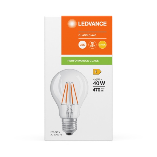 LED CLASSIC A P 4W 827 Clear E27
