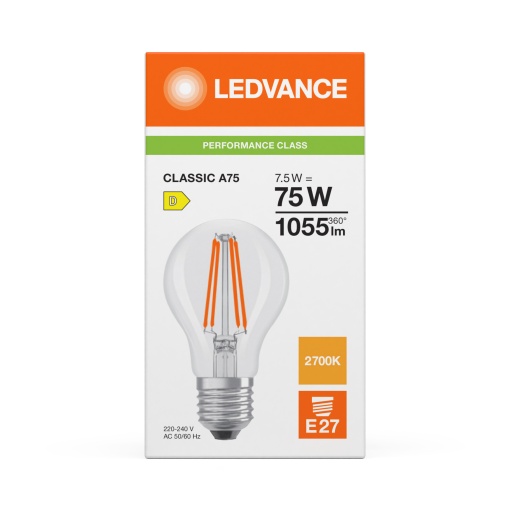 LED CLASSIC A P 7.5W 827 Clear E27