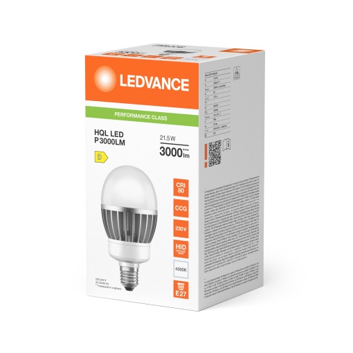 HQL LED ALU PERFORMANCE 3000LM 21.5W 840 E27