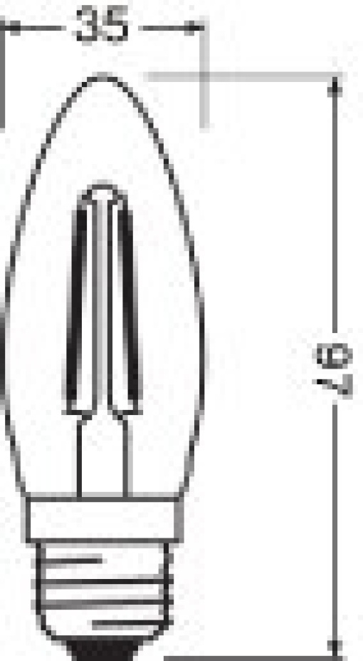 LED CLASSIC B DIM P 4.8W 827 Clear E27