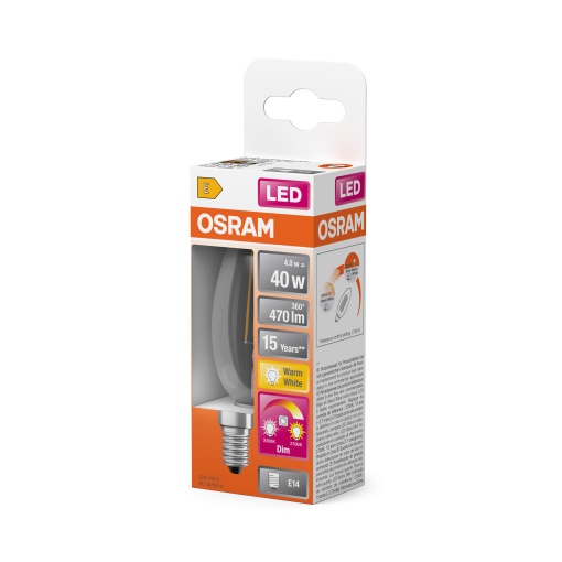 LED SUPERSTAR CLASSIC B GLOWdim 4W 822827 E14