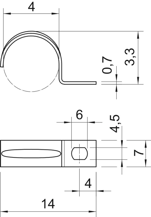 Abraçadeira metálica uma patilha 4mm Aço eletrozincado