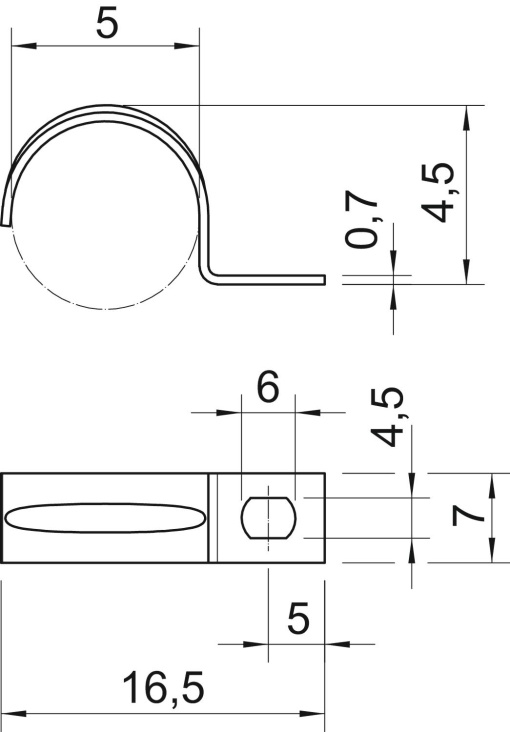 Abraçadeira metálica uma patilha 5mm Aço eletrozincado