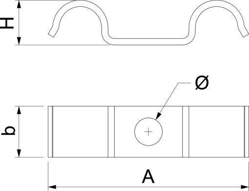 Abraçadeira metálica for 2 cables 16mm Aço eletrozincado