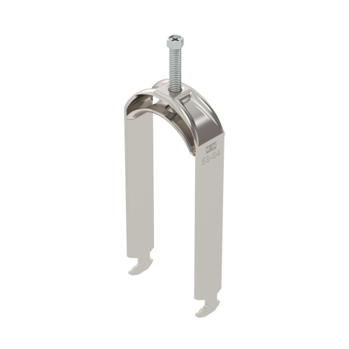Abraçadeira BBS 2056 dupla 58-64mm Aço inoxidável, livre de ferrugem A2 1.4301 brilhante, pós-tratamento