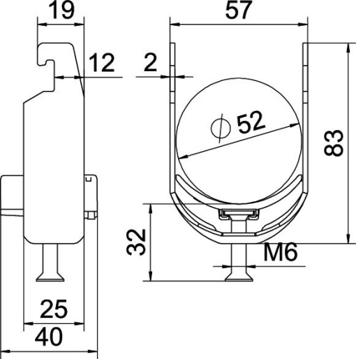 Abraçadeira BBS 2056 46-52mm Aço inoxidável, livre de ferrugem A2 1.4301 brilhante, pós-tratamento