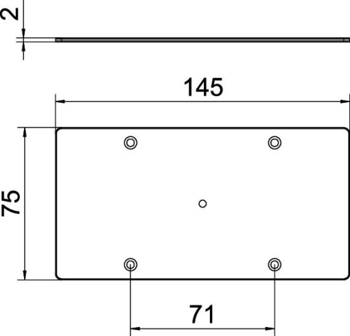 Tampa UPHW versão dupla 145x75x2 Policarbonatoacrilonitrila-butadieno-estireno branco