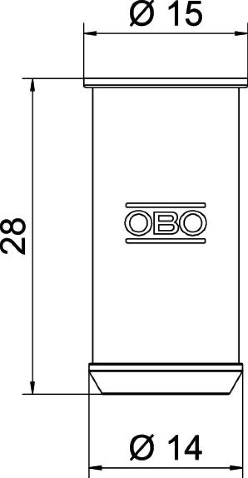 União de ligação HW para caixa de paredes ocas Ø14,5x28mm Polipropileno cor-de-laranja