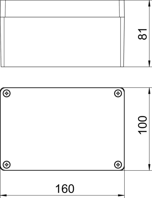 Caixa de alumínio 160x100x81 Molde de pressão em alumínio revestido a pó cinzento prateado RAL 7001